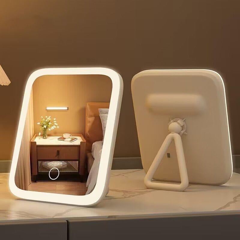 Lighted Vanity Mirror with Charging for Dorm Desks